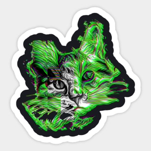 Cat Glitch Sticker